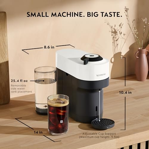 Nespresso Vertuo Pop+ Coffee and Espresso Maker by Breville with Milk Frother, Coconut White - My Kitchen Products