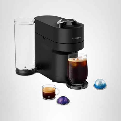 Nespresso Vertuo Pop+ Deluxe Coffee and Espresso Maker by De'Longhi, Black Matte Dark Chrome - My Kitchen Products