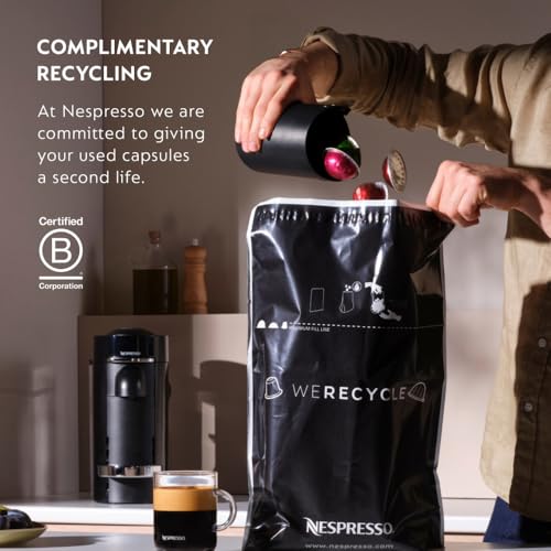 Nespresso Vertuo Pop+ Deluxe Coffee and Espresso Maker by De'Longhi, Black Matte Dark Chrome - My Kitchen Products