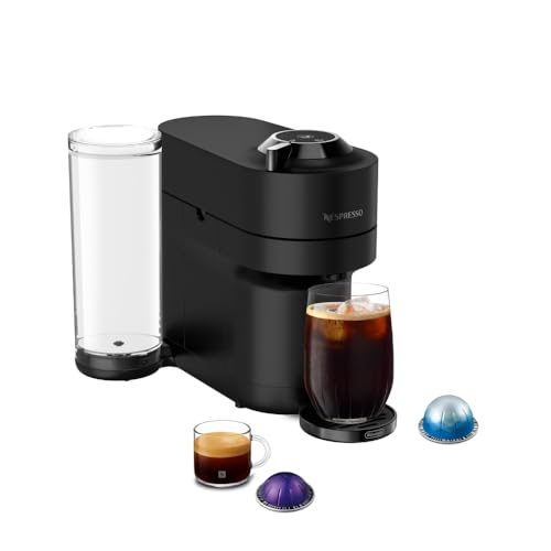 Nespresso Vertuo Pop+ Deluxe Coffee and Espresso Maker by De'Longhi, Black Matte Dark Chrome - My Kitchen Products