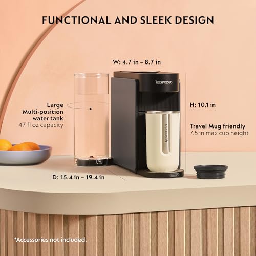 Nespresso Vertuo Up Coffee and Espresso Maker by DeLonghi, Graphite - My Kitchen Products