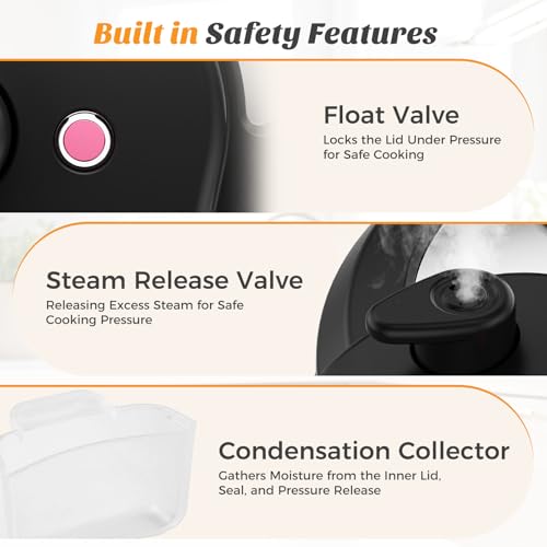 NEWBULIG 16-in-1 Electric Pressure Cooker, 6QT Multi Cooker with 12 Presets, Slow Cook Rice Steamer Sauté Soup Meat Stew Canning Yogurt Maker, Ceramic Inner Pot & Recipe Book Included, Silver - My Kitchen Products
