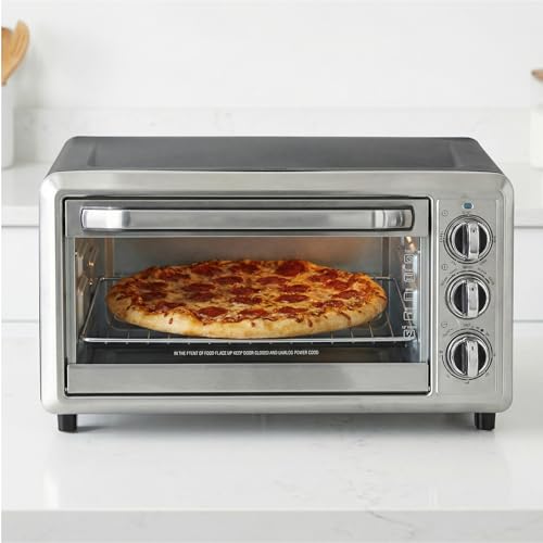 NEWBULIG 19QT Countertop Toaster Oven, 5-in-1 Multi-Functional Oven for Baking, Pizza, Broiling, Includes Baking Tray, Baking Rack, 0-450°F Temperature Control, 60-Min Timer, Stainless Steel - My Kitchen Products