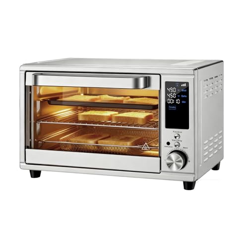 NEWBULIG 30QT Air Fryer Toaster Oven, 13-in-1 Multi-Function Smart Airfryer, Large Countertop Air Fryer Oven, 0-450°F Heating Control, 120 Min Timer, Chrome Fry Basket, Interior Light - My Kitchen Products