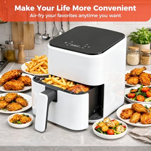 NEWBULIG Air Fryer, Compact Digital 3 Qt Airfryer with Nonstick Plate & Dishwasher Safe Basket, Quick Easy Meals, Features Auto Shutoff and Simple Touchscreen, Ideal for Small Spaces - My Kitchen Products