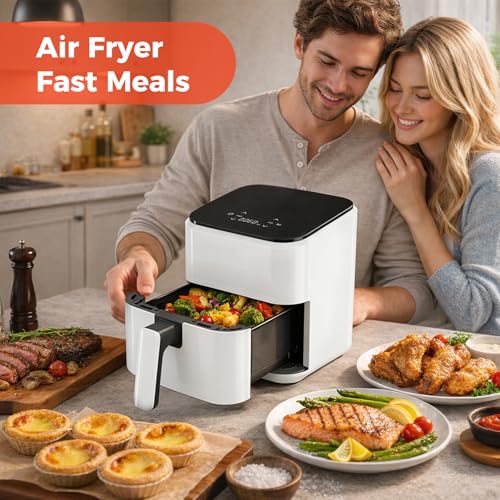 NEWBULIG Air Fryer, Compact Digital 3 Qt Airfryer with Nonstick Plate & Dishwasher Safe Basket, Quick Easy Meals, Features Auto Shutoff and Simple Touchscreen, Ideal for Small Spaces - My Kitchen Products