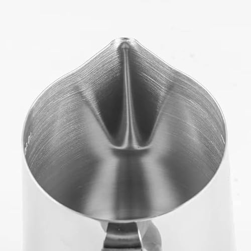 NewGF Milk Frothing Pitchers-12oz/350ML Stainless Steel Steaming Pitchers, Scale Coffee/Milk/Cappuccino/Latte Art Barista Steam Pitchers, Milk Jug Cup with Decorating Pen-Silver - My Kitchen Products