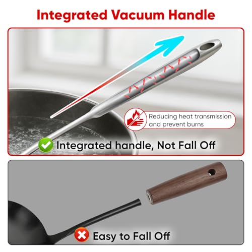 Newness 9 Pcs Cooking Utensils Set, 304 Stainless Steel Kitchen Utensils Set, Metal Kitchen Accessories, Include Soup Ladle, Slotted Skimmer Spoon, Spaghetti Spoon and Spatula, Dishwasher Safe - My Kitchen Products