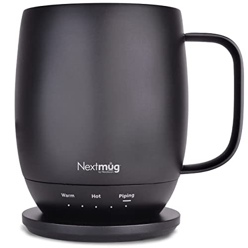 Nextmug - Temperature-Controlled, Self-Heating Coffee Mug (Black - 14 oz.) - My Kitchen Products