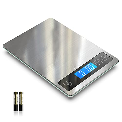 Nicewell Food Scale, 22lb Digital Kitchen Scale Weight Grams and oz for Cooking Baking, 1g/0.1oz Precise Graduation, Stainless Steel and Tempered Glass - My Kitchen Products