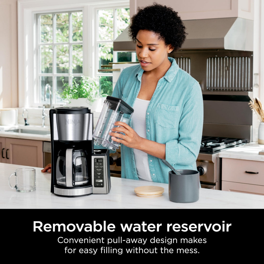 Ninja 12-Cup Programmable Coffee Brewer, 2 Brew Styles, Adjustable Warm Plate, 60oz Water Reservoir, Delay Brew - Black/Stainless Steel - My Kitchen Products