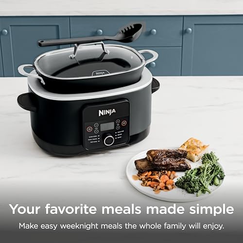 Ninja® 12-in-1 PossibleCooker™ PLUS | 8.5-qt - Sous Vide & Proof Multi-Cooker | Slow Cooker, Dutch Oven & More | Glass Lid & Integrated Spoon | Nonstick | Oven Safe Pot to 500°F | Black | MC1010 - My Kitchen Products
