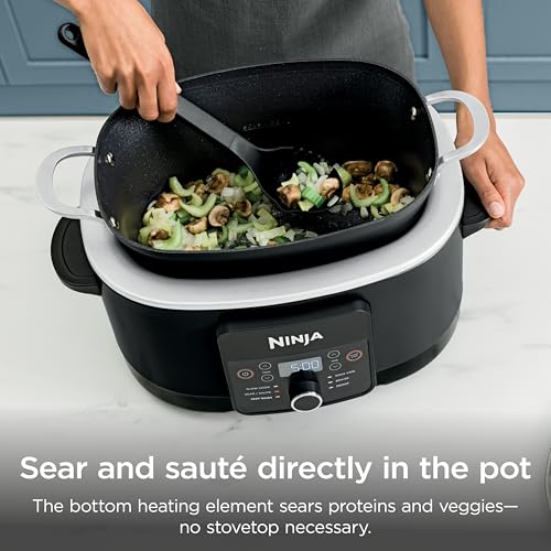 Ninja® 12-in-1 PossibleCooker™ PLUS | 8.5-qt - Sous Vide & Proof Multi-Cooker | Slow Cooker, Dutch Oven & More | Glass Lid & Integrated Spoon | Nonstick | Oven Safe Pot to 500°F | Black | MC1010 - My Kitchen Products