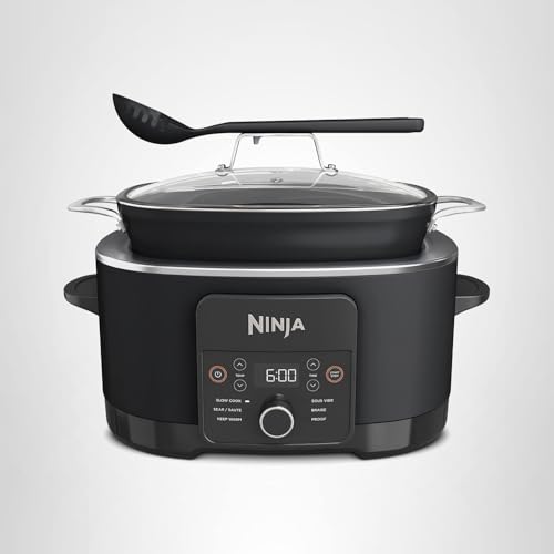 Ninja® 12-in-1 PossibleCooker™ PLUS | 8.5-qt - Sous Vide & Proof Multi-Cooker | Slow Cooker, Dutch Oven & More | Glass Lid & Integrated Spoon | Nonstick | Oven Safe Pot to 500°F | Black | MC1010 - My Kitchen Products