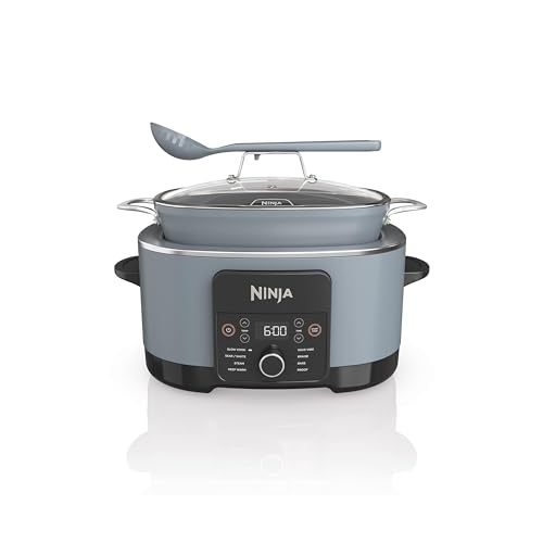 Ninja® 14-in-1 PossibleCooker™ PRO | 8.5qt, Sous Vide, Proof, Bake, & Steam Multicooker | Slow Cooker, Dutch Oven | Glass Lid & Integrated Spoon | Nonstick, Oven Safe Pot 500°F | Sea Salt Gray |MC1001 - My Kitchen Products