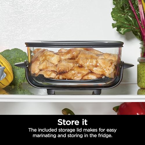 Ninja 4-QT CleanCrisp™ Glassware Container with Storage lid, Compatible with Ninja Crispi FN101 & AS101 Series, Microwave, Freezer & Dishwasher Safe, PFAS & PTFE Free Glass, XSKSFN4QT - My Kitchen Products