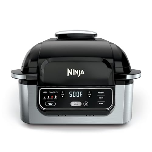 Ninja AG300 4-in-1 Indoor Grill with 4-Quart Air Fryer with Roast, Bake, and Cyclonic Grilling Technology - My Kitchen Products