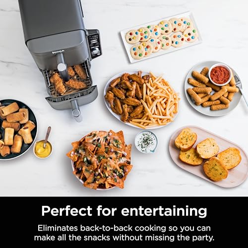 Ninja Air Fryer, 10QT DoubleStack XL 2-Basket, Compact Design, Cooks 5lb Whole Chicken, Feeds Up to 8 People, 6-in-1 Air Fryer, Roast, Bake & More, Easy to Clean, Dishwasher Safe Parts, Grey, SL401 - My Kitchen Products