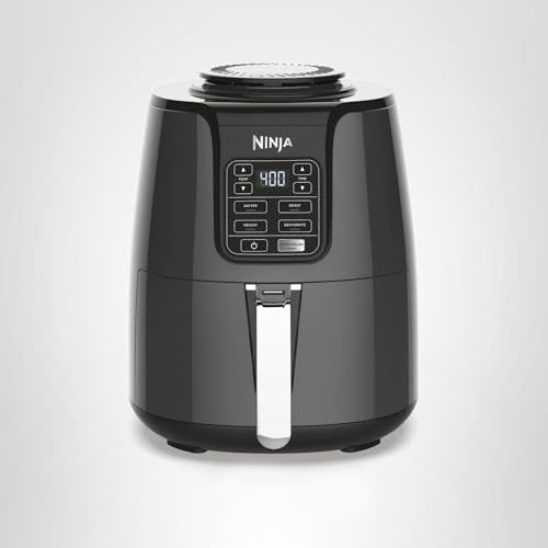 Ninja Air Fryer | 4 QT Capacity | 4-in-1 Roast, Crisp, Roast, Reheats, & Dehydrates | Dishwasher Safe Parts | 105°F-400°F | Includes 20 Easy & Healthy Recipes | 1550 watt | Grey | AF101 - My Kitchen Products