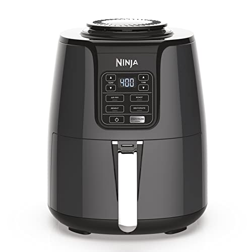 Ninja Air Fryer | 4 QT Capacity | 4-in-1 Roast, Crisp, Roast, Reheats, & Dehydrates | Dishwasher Safe Parts | 105°F-400°F | Includes 20 Easy & Healthy Recipes | 1550 watt | Grey | AF101 - My Kitchen Products