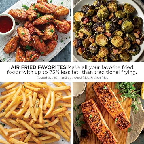 Ninja Air Fryer | 4 QT Capacity | 4-in-1 Roast, Crisp, Roast, Reheats, & Dehydrates | Dishwasher Safe Parts | 105°F-400°F | Includes 20 Easy & Healthy Recipes | 1550 watt | Grey | AF101 - My Kitchen Products