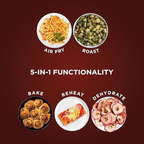 Ninja Air Fryer | 4 QT Capacity | 4-in-1 Roast, Crisp, Roast, Reheats, & Dehydrates | Dishwasher Safe Parts | 105°F-400°F | Includes 20 Easy & Healthy Recipes | 1550 watt | Grey | AF101 - My Kitchen Products