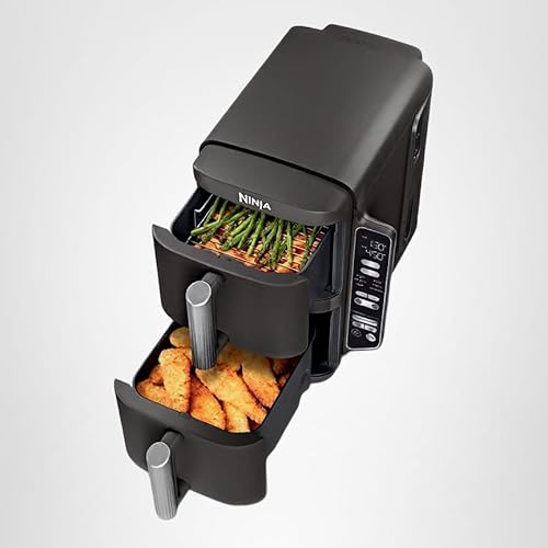 Ninja Air Fryer, 8 QT DoubleStack 2-Basket, Space Saving Design, Cooks 2lb Chicken Wings, Feeds up to 6 People, 6-in1 Air Fryer, Roast, Bake & More, Easy to Clean, Dishwasher Safe Parts, Black, SL201 - My Kitchen Products