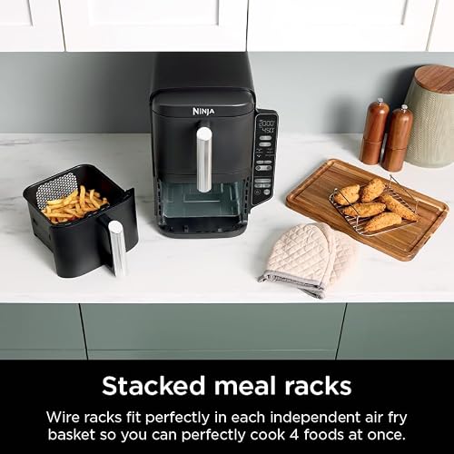 Ninja Air Fryer, 8 QT DoubleStack 2-Basket, Space Saving Design, Cooks 2lb Chicken Wings, Feeds up to 6 People, 6-in1 Air Fryer, Roast, Bake & More, Easy to Clean, Dishwasher Safe Parts, Black, SL201 - My Kitchen Products