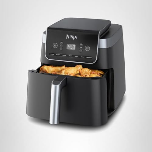 Ninja | Air Fryer Pro XL | 6.5QT Capacity fits up to 9lbs of Wings| 7-in-1 Max Crisp, Broil, Air Fry, Roast, Bake, Reheat & Dehydrate | Dishwasher Safe Parts | Space Saving | Grey | AF182AMZ - My Kitchen Products