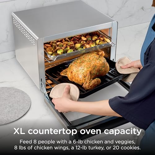 Ninja Air Fryer & Toaster Oven Combo | 10-in-1 Prestige Smart XL Countertop Oven | Bake up to 20 Cookies, Fit up to a 12lb Turkey | Pizza, Toast, Bake, Dehydrate | 1800 Watt | Stainless Steel | DT501 - My Kitchen Products