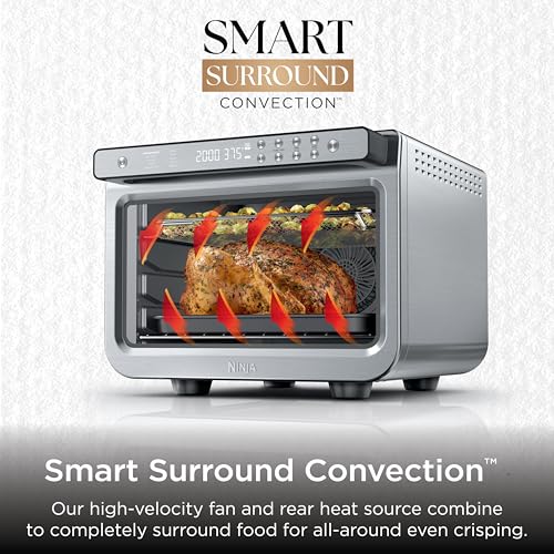 Ninja Air Fryer & Toaster Oven Combo | 10-in-1 Prestige Smart XL Countertop Oven | Bake up to 20 Cookies, Fit up to a 12lb Turkey | Pizza, Toast, Bake, Dehydrate | 1800 Watt | Stainless Steel | DT501 - My Kitchen Products