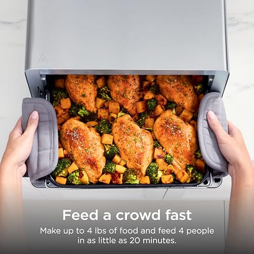 Ninja Air Fryer Toaster Oven Combo | 8-in-1 Functionality | Flip Up & Away for Storage Space | Air Fry Basket, Sheet Pan, Wire Rack & Removable Crumb Tray |1800 Watt | Stainless Steel | SP151 - My Kitchen Products