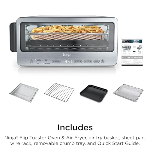 Ninja Air Fryer Toaster Oven Combo | 8-in-1 Functionality | Flip Up & Away for Storage Space | Air Fry Basket, Sheet Pan, Wire Rack & Removable Crumb Tray |1800 Watt | Stainless Steel | SP151 - My Kitchen Products