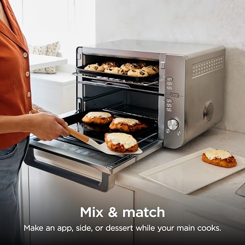 Ninja Air Fryer Toaster Oven Combo | Double Stack XL | 12-in-1 | Fits 4.5 lb Chicken & 6lbs of Wings | Smart Finish Cook 2 Different Meals at Same Time | Countertop Oven | Stainless Steel | DCT601 - My Kitchen Products