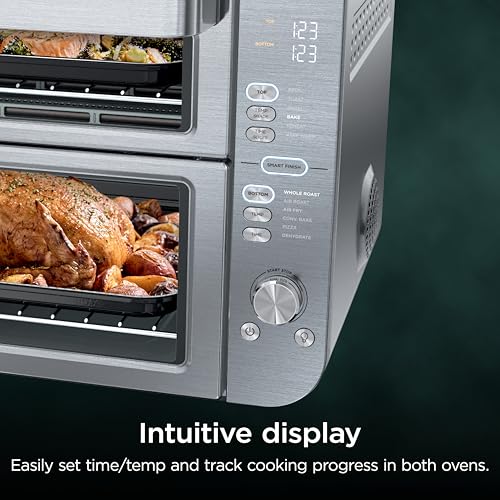Ninja Air Fryer Toaster Oven Combo | Double Stack XL | 12-in-1 | Fits 4.5 lb Chicken & 6lbs of Wings | Smart Finish Cook 2 Different Meals at Same Time | Countertop Oven | Stainless Steel | DCT601 - My Kitchen Products
