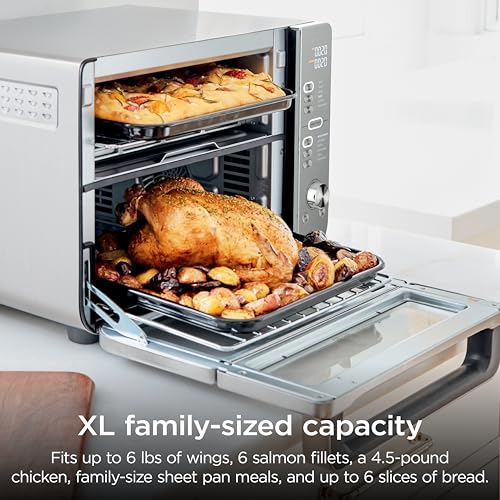 Ninja Air Fryer Toaster Oven Combo | Double Stack XL | 12-in-1 | Fits 4.5 lb Chicken & 6lbs of Wings | Smart Finish Cook 2 Different Meals at Same Time | Countertop Oven | Stainless Steel | DCT601 - My Kitchen Products