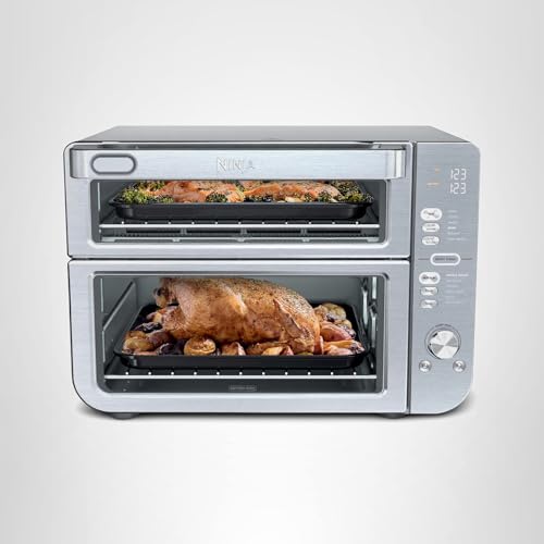 Ninja Air Fryer Toaster Oven Combo | Double Stack XL | 12-in-1 | Fits 4.5 lb Chicken & 6lbs of Wings | Smart Finish Cook 2 Different Meals at Same Time | Countertop Oven | Stainless Steel | DCT601 - My Kitchen Products