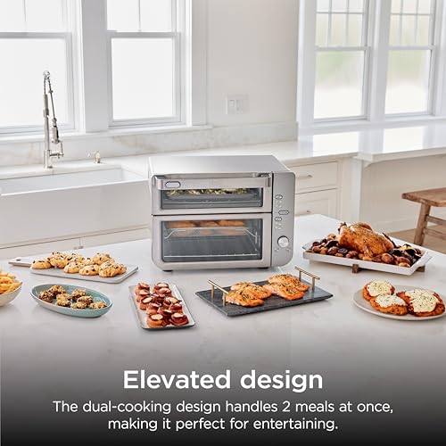 Ninja Air Fryer Toaster Oven Combo | Double Stack XL | 12-in-1 | Fits 4.5 lb Chicken & 6lbs of Wings | Smart Finish Cook 2 Different Meals at Same Time | Countertop Oven | Stainless Steel | DCT601 - My Kitchen Products