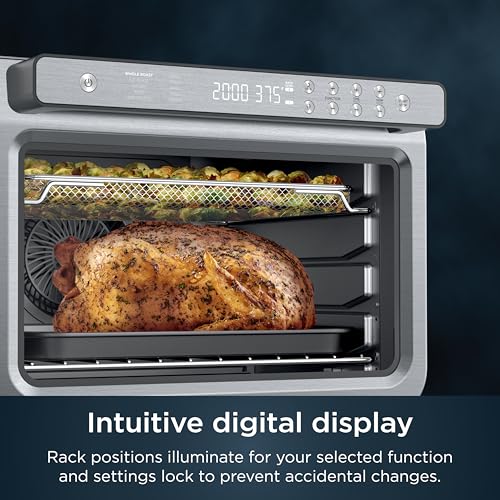 Ninja Air Fryer & Toaster Oven | Prestige Smart XL Countertop Oven | Bakes up to 20 Cookies, Fits up to a 12lb Turkey | Pizza, Toast, Bake, Air Fry & Reheat | 1800 Watts | Stainless Steel | DT501 (Renewed) - My Kitchen Products