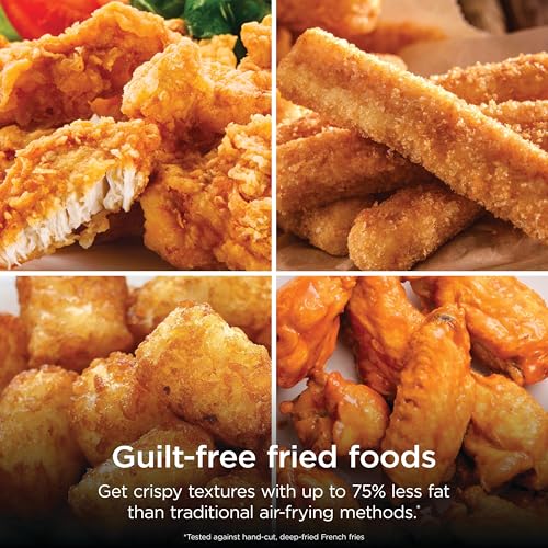Ninja Air Fryer with Air Crisp | 5 QT Capacity fits up to 4lbs of Fries | 4-in-1 Pro Air Fry, Roast, Reheat, Dehydrate | 400°F Max Temp | 1750 Watts | W/Nonstick Basket & Crisper Plate | Grey | AF141 - My Kitchen Products