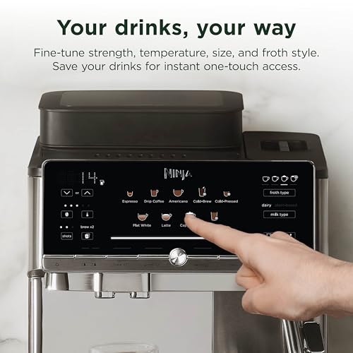Ninja AutoBarista Fully Automatic Espresso Machine | 10 One Touch Hot & Iced Drink Options, Built-in Coffee Grinder, Milk Frother | Easy Self-Clean | Latte, Cappuccino, Cold Brew – AE1001 - My Kitchen Products