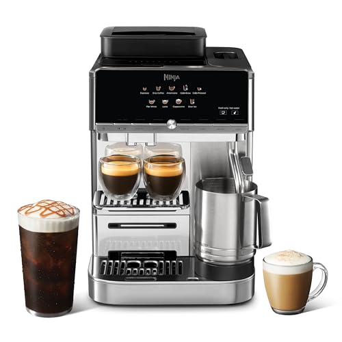 Ninja AutoBarista Fully Automatic Espresso Machine | 10 One Touch Hot & Iced Drink Options, Built-in Coffee Grinder, Milk Frother | Easy Self-Clean | Latte, Cappuccino, Cold Brew – AE1001 - My Kitchen Products