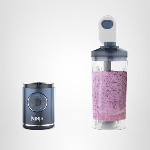 Ninja Blast Max, Portable Blender + Twist & Go, Personal Smoothie, Blend, Ice Crush, 3 Programs, Cordless, 22 oz removable Vessel, Dishwasher Safe, Leakproof, Navy, BC251NV - My Kitchen Products