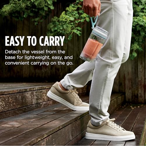 Ninja Blast Max, Portable & Personal Blender + Twist & Go, Smoothie, Blend, Ice Crush, 3 Programs, Cordless, 22 oz removable Vessel, Dishwasher Safe, Leakproof, Grey, BC251GY - My Kitchen Products