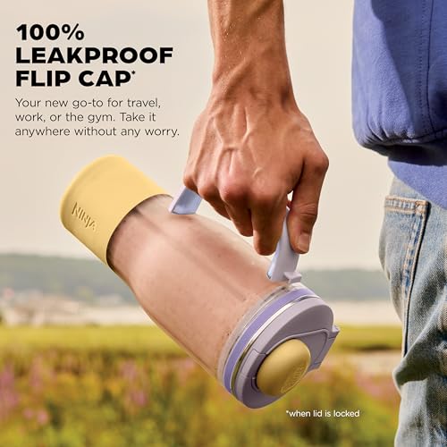 Ninja Blendboss™ | Personal Blender for Smoothies & Frozen Drinks | 26oz Travel Tumbler with LeakProof Lid, Chug Spout & Detachable Straw | Auto-iQ Technology | Lavender Lemonade | DB351PR - My Kitchen Products