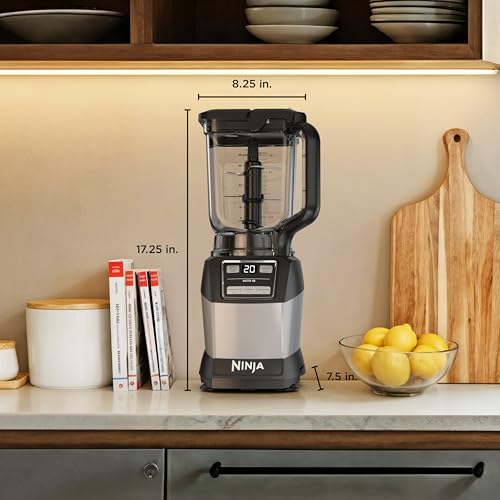 Ninja Blender, Compact Kitchen System, 1200W, 3 Functions for Smoothies, Dough & Frozen Drinks with Auto-IQ, 72-oz.* Blender Pitcher, 40-oz. Processor Bowl & 18-oz. Single-Serve Cup, Grey, AMZ493BRN - My Kitchen Products