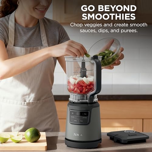 Ninja BlendPro Kitchen System | 72 oz* Full-Size Blender, 5-Cup Food Processor & 18 oz To-Go Cup | Total Crushing Tech, Presets for Smoothies, Ice Crush, Purees & Extracts | 1200 Watt | Beige | BO402 - My Kitchen Products