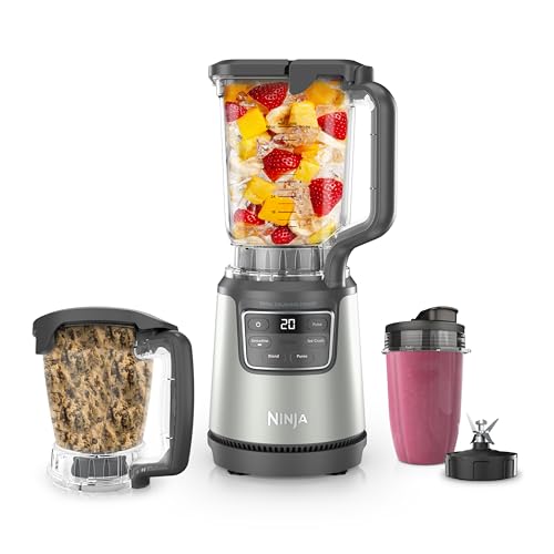 Ninja BlendPro Kitchen System | 72 oz* Full-Size Blender, 5-Cup Food Processor & 18 oz To-Go Cup | Total Crushing Tech, Presets for Smoothies, Ice Crush, Purees & Extracts | 1200 Watt | Beige | BO402 - My Kitchen Products