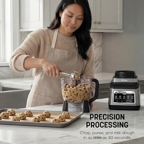 Ninja BN801 Professional Plus Kitchen System, 1400 WP, 5 Functions for Smoothies, Chopping, Dough & More with Auto IQ, 72-oz.* Blender Pitcher, 64-oz. Processor Bowl, (2) 24-oz. To-Go Cups, Grey - My Kitchen Products