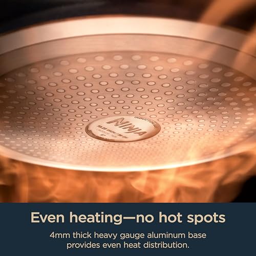 Ninja Ceramic Pro 10Piece Cookware Set, NonStick Pots & Pans Set with Glass Lids, Nontoxic, PTFE Free, Ceramic Coated, Stove to Oven Safe, All Stovetop & Induction Compatible, Midnight Blue, CW39010MM - My Kitchen Products